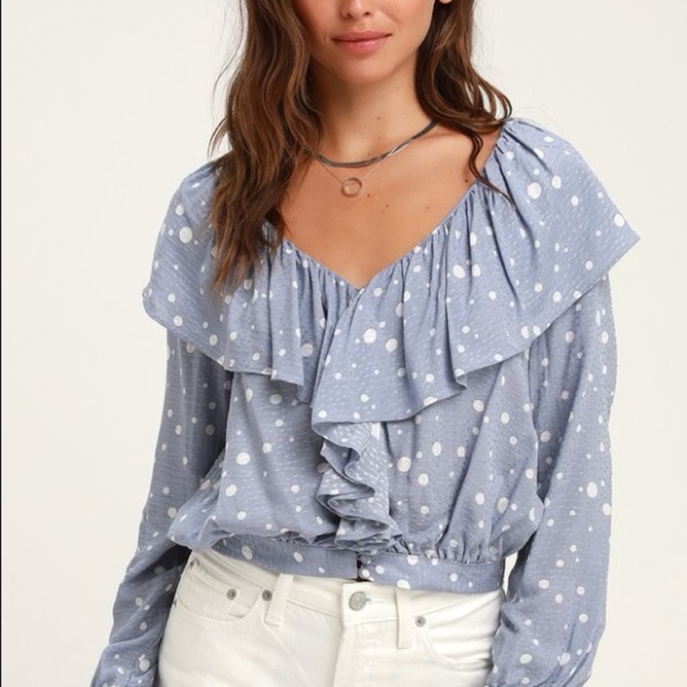 Ruffled Long Sleeve Top
